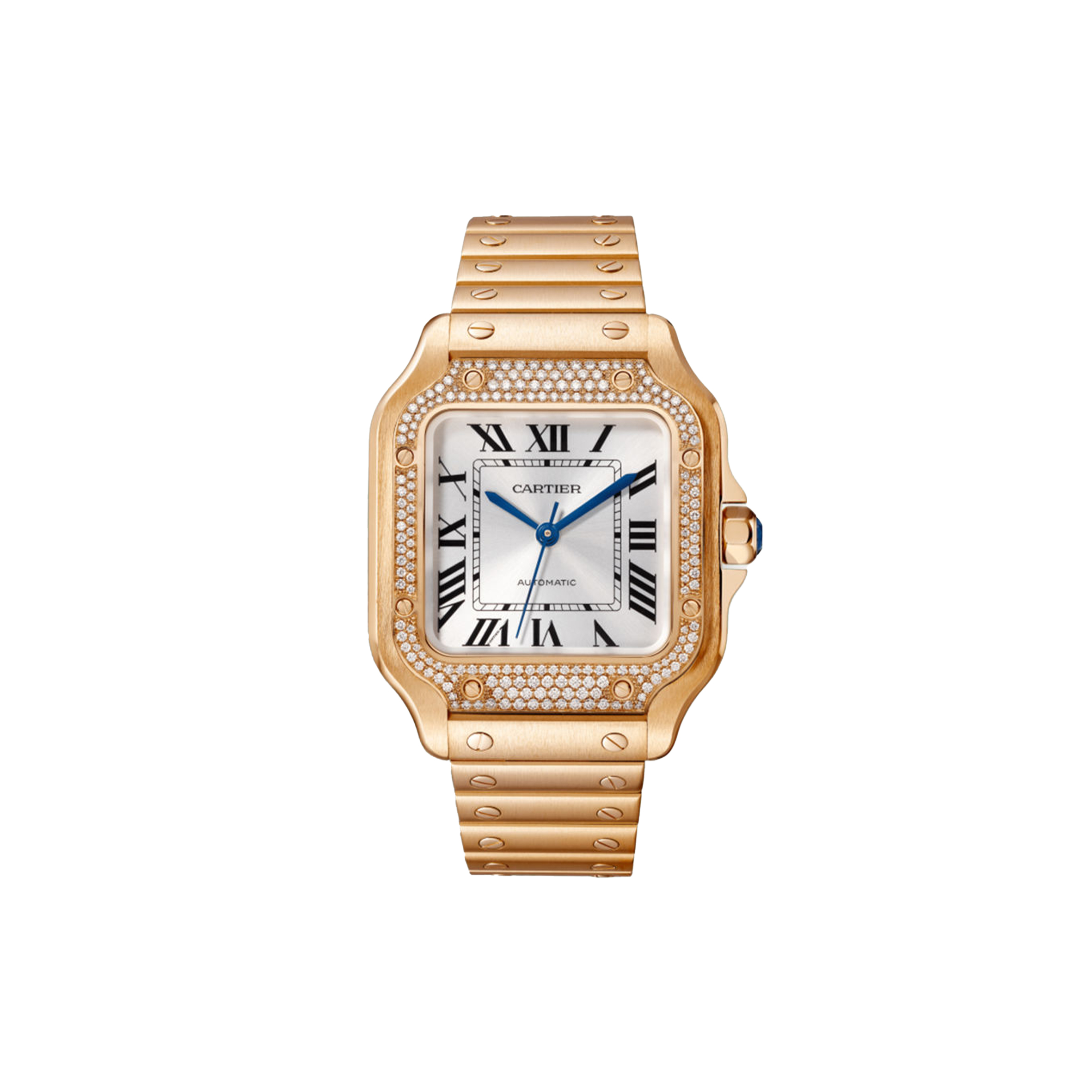CARTIER SANTOS DE MEDIUM MODEL 18K ROSE GOLD AUTOMATIC WINDING WATCH WJSA0009 CARTIER SANTOS DE MEDIUM MODEL 18K ROSE GOLD AUTOMATIC WINDING WATCH WJSA0009